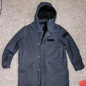 AllSaints 'flow' Parka coat mens black